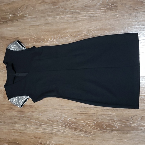 (S) ESPRIT Collection Sequin Sleeves Fitted Date Night Evening Midi Occassion - Picture 1 of 9